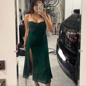 Reformation Juliette Dress Emerald Green Size 2